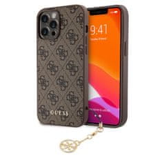 Guess Zadný kryt 4G Charm pre iPhone 13 Pro Max Tone on Tone Brown