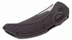 Microtech 268A-3T Brachial Tacitcal Serrated automatický nôž 8,9 cm, celočierna, hliník