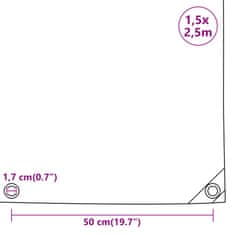 Vidaxl Celta, biela 1,5x2,5 m 650 g/m²