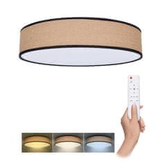 Solight Solight LED osvetlenie s diaľkovým ovládačom Brownie, 48W, 3360lm, 40cm, zmena chromatickosti, stmievateľné WO8003