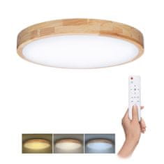 Solight Solight LED osvetlenie s diaľkovým ovládačom Solid Oak, 60W, 4200lm, 51cm, zmena chromatickosti, stmievateľné WO8010