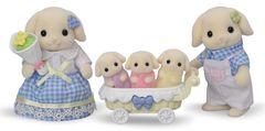 Sylvanian Families Rodina Flora králíci s trojčaty