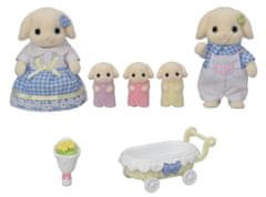 Sylvanian Families Rodina Flora králíci s trojčaty