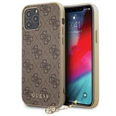 Guess Kolekcia Guess 4G Charms - puzdro na iPhone 12 / iPhone 12 Pro (hnedé)