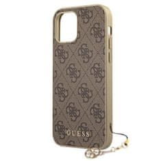 Guess Kolekcia Guess 4G Charms - puzdro na iPhone 12 / iPhone 12 Pro (hnedé)