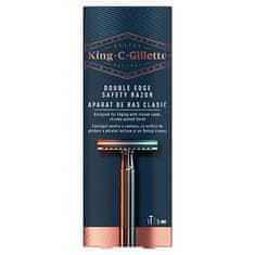 Gillette Holiaci strojček King (Double Edge Safety Razor) + žiletky 5 ks