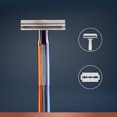 Gillette Holiaci strojček King (Double Edge Safety Razor) + žiletky 5 ks