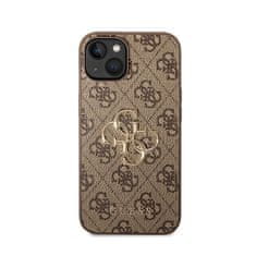 Guess Guess 4G Big Metal Logo - puzdro na iPhone 15 / 14 / 13 (hnedé)