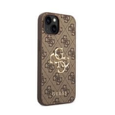 Guess Guess 4G Big Metal Logo - puzdro na iPhone 15 / 14 / 13 (hnedé)