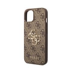 Guess Guess 4G Big Metal Logo - puzdro na iPhone 15 / 14 / 13 (hnedé)