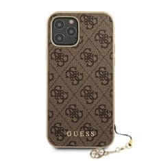 Guess Kolekcia Guess 4G Charms - puzdro na iPhone 12 Pro Max (hnedé)