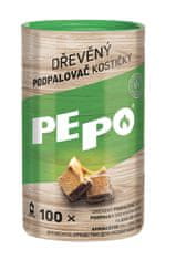 PE-PO Podpaľovač PE-PO drevný pevný, 100 ks, rozpaľovač na gril, kachle, krby, pece