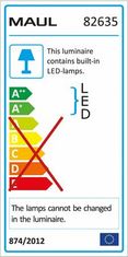 MAUL Stolná lampa "Viso", biela, LED, zväčšovacie sklo, 8263502