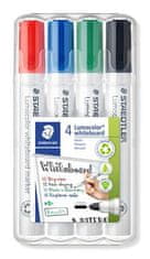 Staedtler Popisovač na bielu tabuľu "Lumicolor 351", 4 farby, kužeľový hrot, 2mm 351 WP4