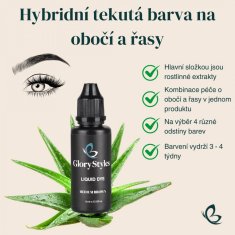 GloryStyles GloryStyles Farba na obočie hybridná 15 ml - svetlohnedá