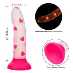 CalExotics CalExotics Glow In The Dark Stick Heart (Pink), dildo s prísavkou