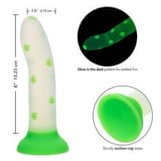 CalExotics CalExotics Glow In The Dark Stick Blaze it Cannabis (Green), dildo s prísavkou