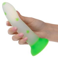 CalExotics CalExotics Glow In The Dark Stick Blaze it Cannabis (Green), dildo s prísavkou