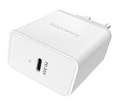 Canyon Nabíjačka do siete H-20, 1x USB-C, Power delivery, 20W, biela