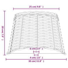 Vidaxl Tienidlo na lampu hnedé Ø30x20 cm prútené