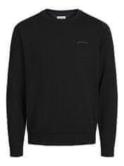 Jack&Jones Pánsky sveter JJBRAD 12258846 Black (Veľkosť L)