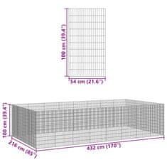 Petromila vidaXL Voľný výbeh pre zvieratá 24 panelov 54x100cm pozinkované železo