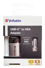 VERBATIM adaptér USB-C 3.1 GEN 1 na VGA(F), 10cm kábel