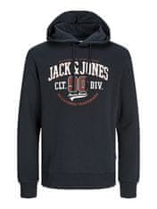 Jack&Jones Pánska mikina JJELOGO Standard Fit 12255617 Dark Navy (Veľkosť M)