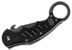 Fox Knives FX-597 THE DART vreckový nôž - karambit 6,5 cm, celočierna, G10, hliník