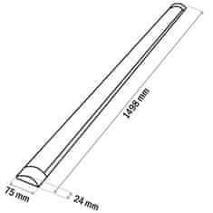 Solex Svietidlo lineárne LED 150cm QTEC Q-37B 45W 4000K 3600lm čierne