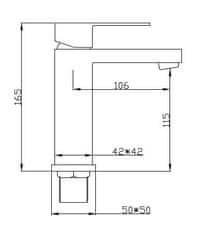 Mexen Umývadlová batéria cube, čierna (72900-70)