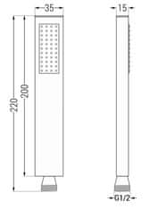 Mexen Uno dr02 sprchová zostava podomietková, chróm (71435DR02-00)