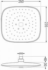 Mexen Uno dr33 sprchová zostava podomietková, chróm (71435DR33-00)