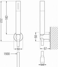 Mexen R-70 sprchovací set point, zlato (785705051-50)