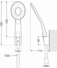 Mexen R-73 sprchovací set point, chróm / biela (785735052-02)