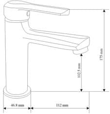 Mexen Saber r62 set umývadlové a vaňové batérie s príslušenstvom, čierna (72103R62-70)