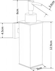 Mexen Dávkovač mydla, hranatý, čierna (70628-70)