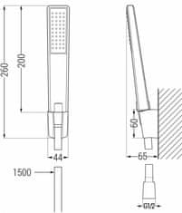 Mexen Saber r72 set umývadlové a vaňové batérie s príslušenstvom, čierna (72103R72-70)