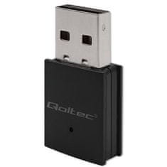 Qoltec Wireless Ultra High Speed Mini WiFi Adapter Standard AC | BT 4.0 USB | 600Mbps