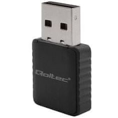 Qoltec Wireless Ultrafast DUAL mini WiFi adaptér 2 x 2dBi | Standard AC | USB 3.0 | 1300Mbps