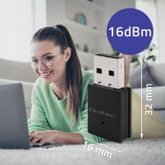 Qoltec Wireless Ultra High Speed Mini WiFi Adapter Standard AC | BT 4.0 USB | 600Mbps