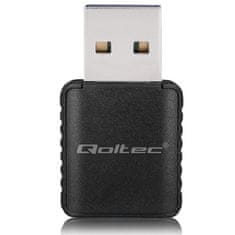 Qoltec Wireless Ultrafast DUAL mini WiFi adaptér 2 x 2dBi | Standard AC | USB 3.0 | 1300Mbps