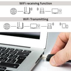 Qoltec Vysokorýchlostný bezdrôtový USB DUAL Wi-Fi adaptér Qoltec 2 x 2dBi | Standard AC | USB 3.0 | 1200Mbps