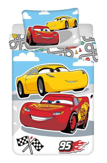 Jerry Fabrics Disney obliečky do postieľky Cars Road baby 100x135, 40x60 cm