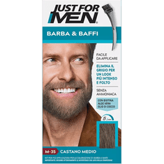 Just For Men Moustache & Beard M35 farba na bradu a fúzy stredne hnedá 28g