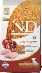 N&D ANCESTRAL GRAIN Dog LG Chicken, Spelt, Oats & Granátové jablko Puppy Mini 800 g