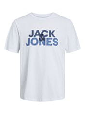 Jack&Jones Pánske pyžamo JACULA Standard Fit 12255000 White/Shorts Bia (Veľkosť L)