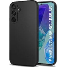 IZMAEL Silikónové puzdro Soft Case pre Samsung Galaxy M55/Galaxy F55 - Čierna KP32914