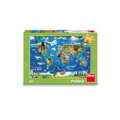 Dino Toys MAPA ZVIERAT 100 XL Puzzle