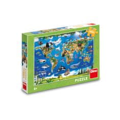 Dino Toys MAPA ZVIERAT 100 XL Puzzle